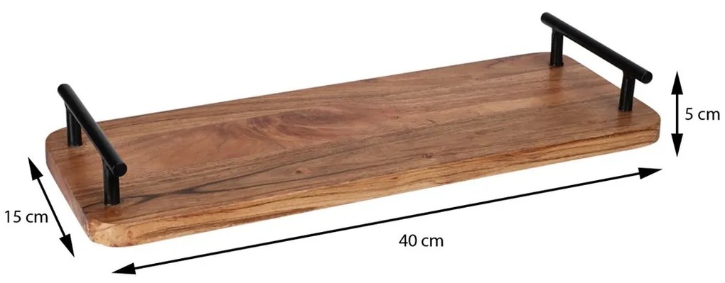 Drevený servírovací podnos Elle, 40x15 cm