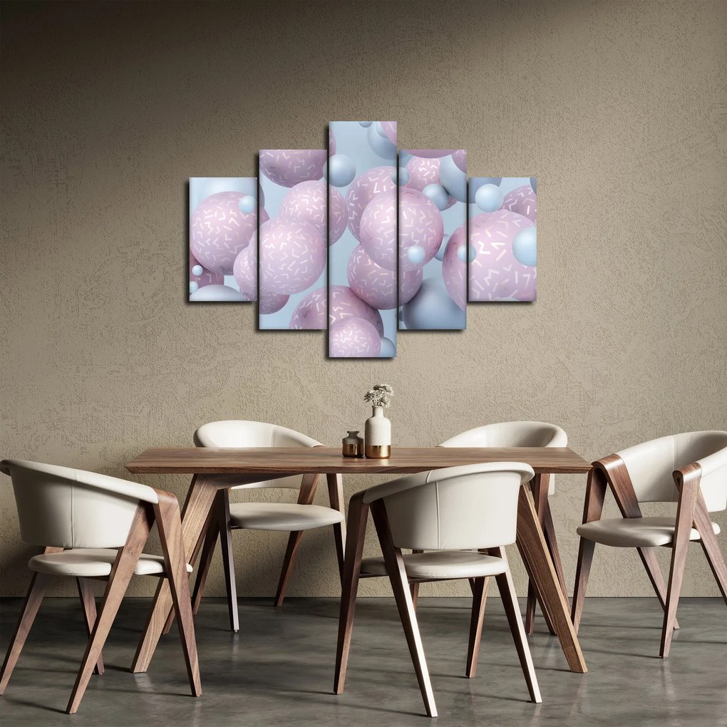 Abstraktný obraz - Pastelové guľa (150x105 cm)