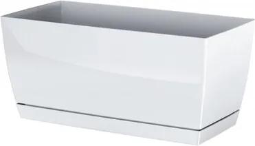 Prosperplast Plastový truhlík Coubi Case s miskou biela, 24 cm, 24 cm