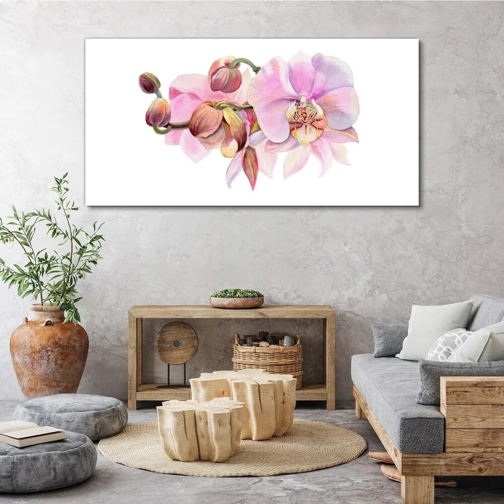 Obraz Canvas Akvarel orchidea kvetina