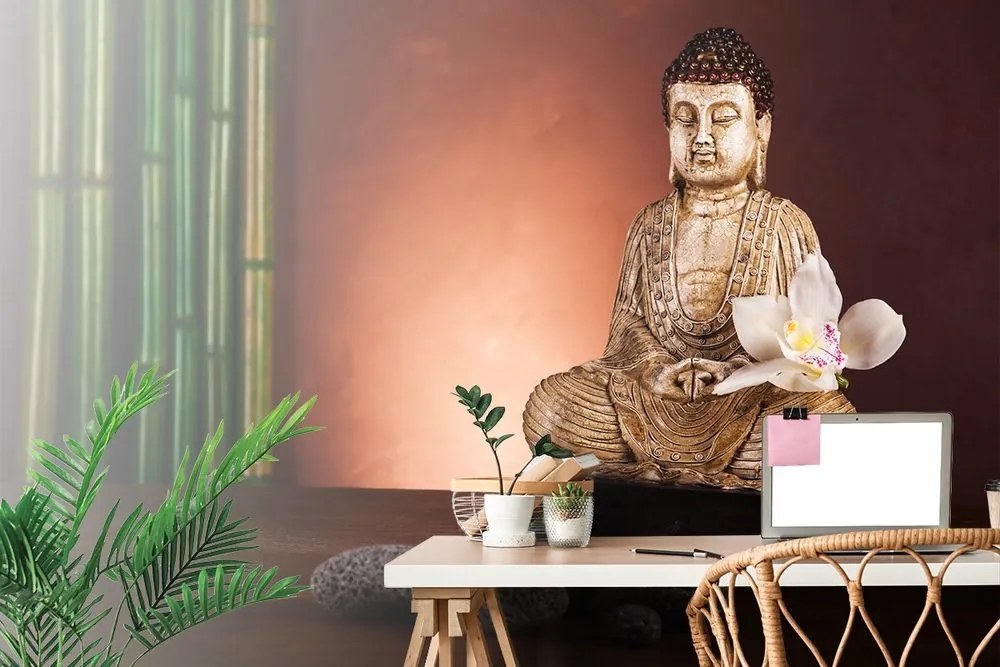 Samolepiaca fototapeta meditujúci Budha - 150x100
