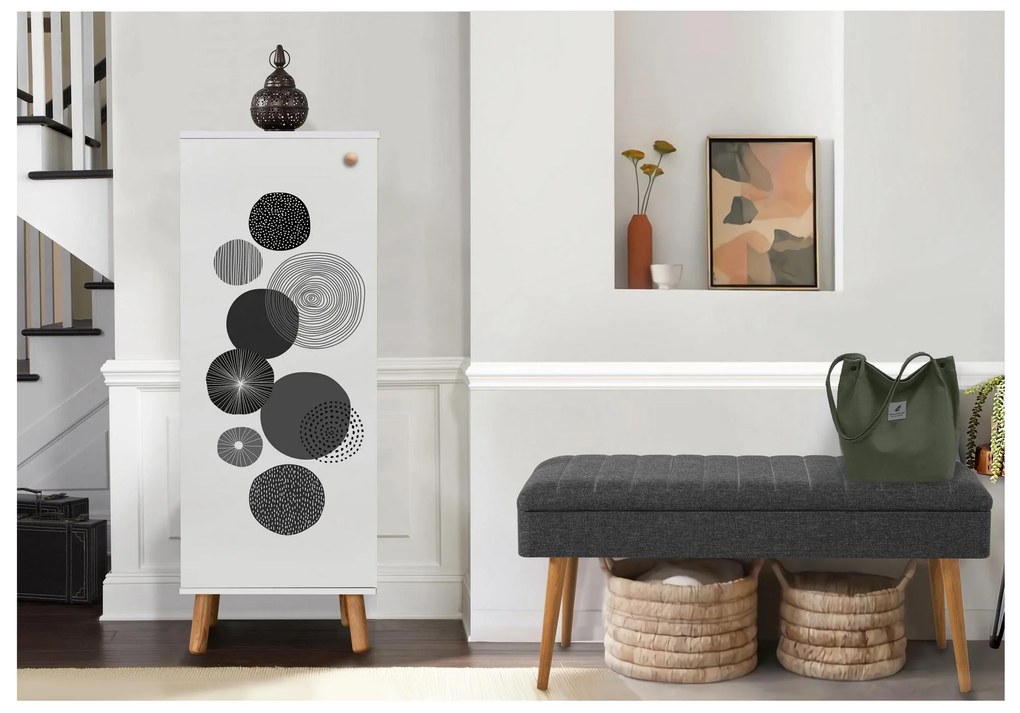 Predsieňová zostava Beside 39 (biela + antracit). Akcia -18%. Vlastná spoľahlivá doprava až k Vám domov. 1094012