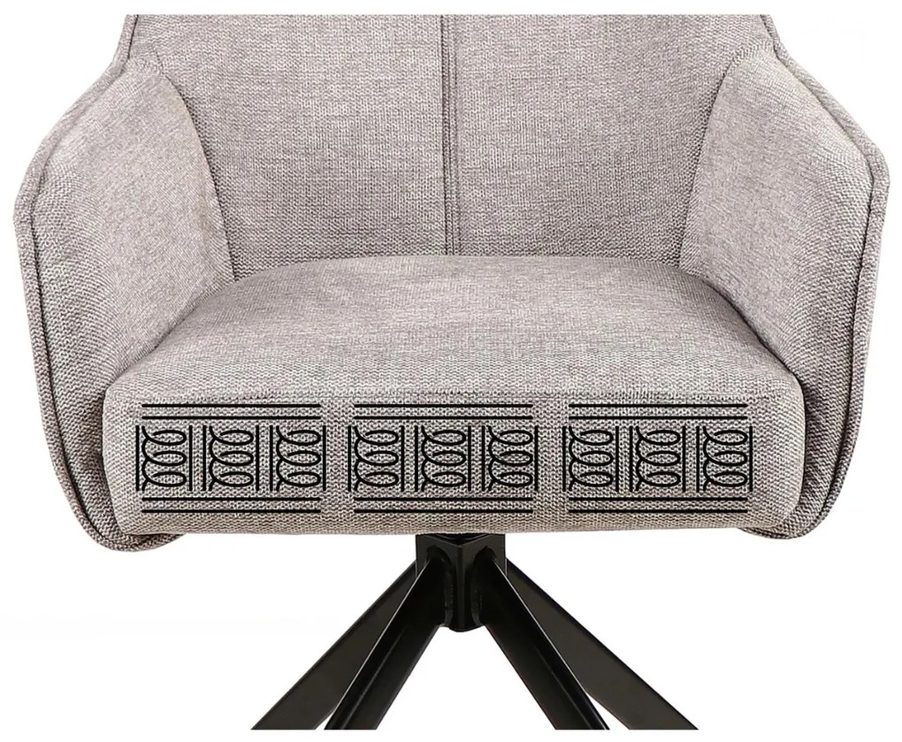 Otočné jídelní křeslo Notti šedé