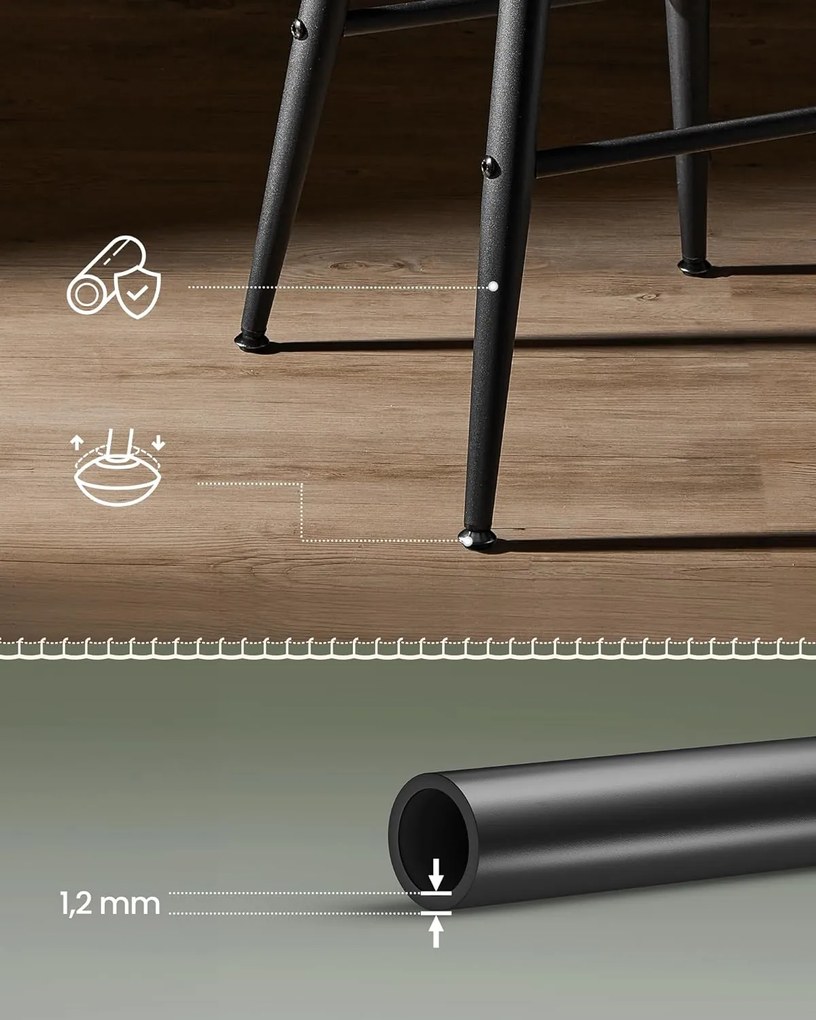 Súprava 2 ks barových stoličiek Vasagle Bela II čierna