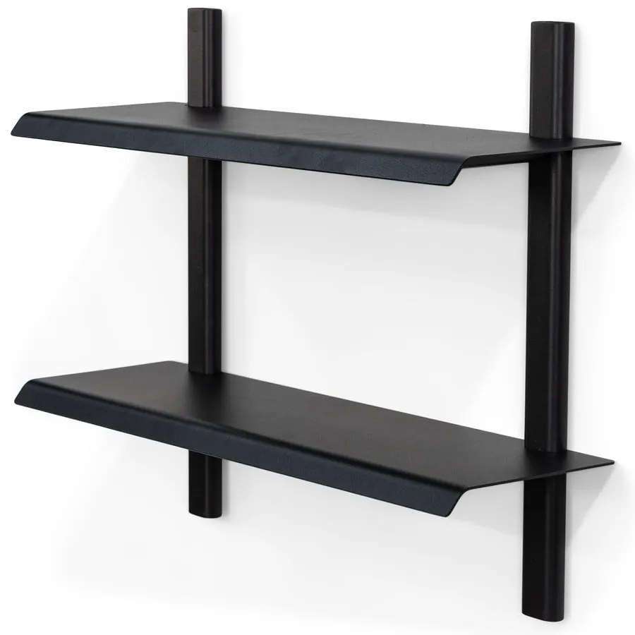 Čierna poschodová kovová polica 60 cm Hola – Spinder Design