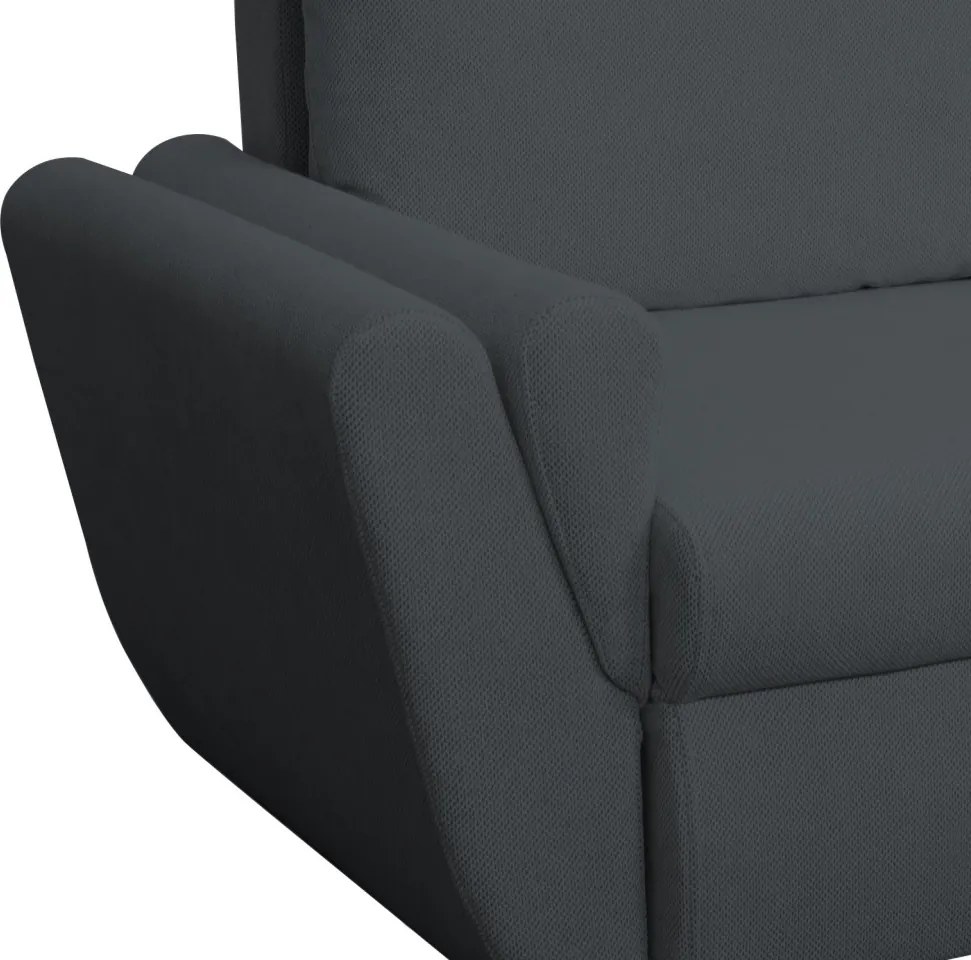 Rohová sedačka Helvetius, tmavo šedá látka