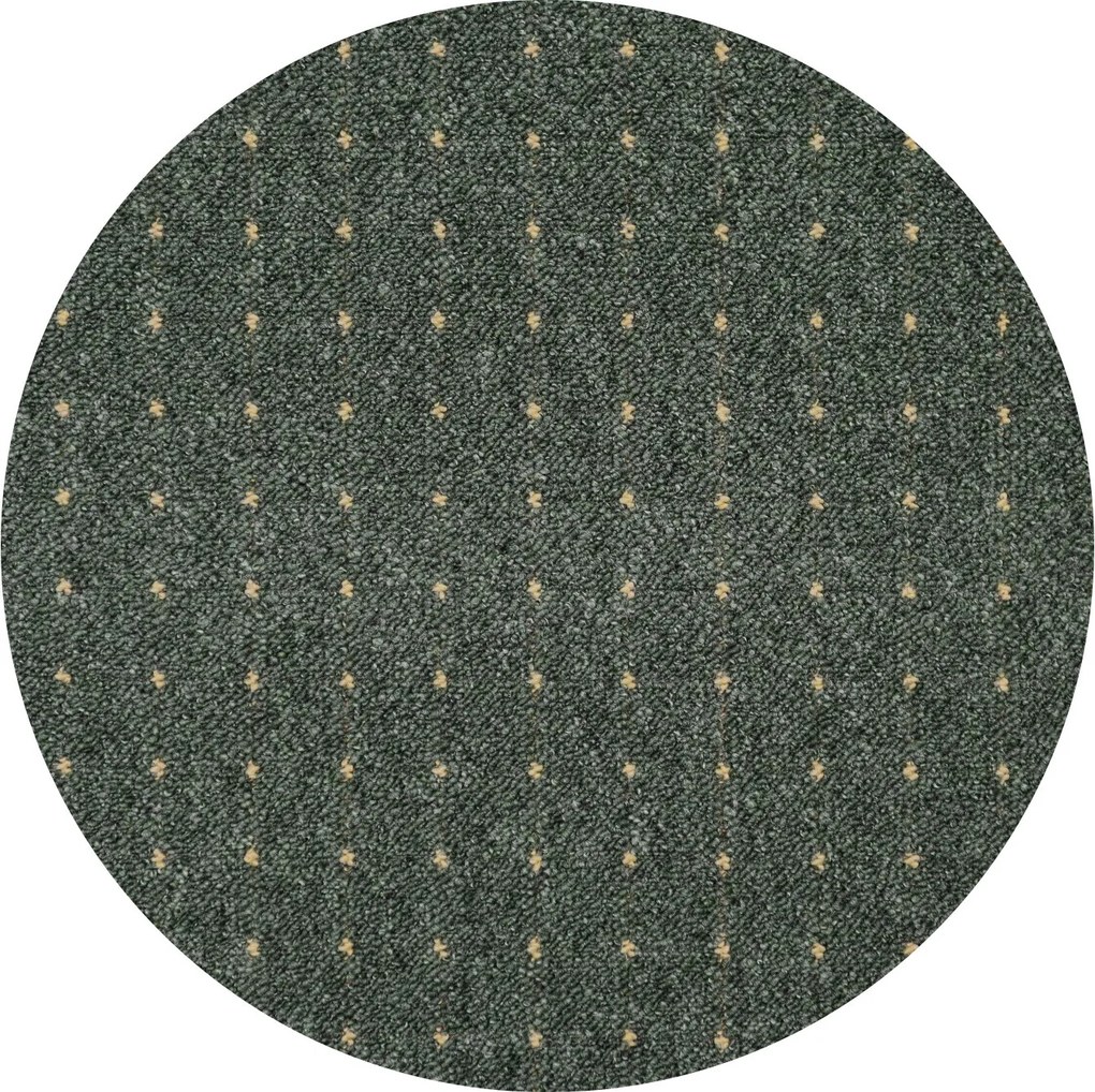 Condor Carpets 80x80 (průměr) kruh cm Kusový koberec Udinese zelený kruh, zelená, chodba / predsieň