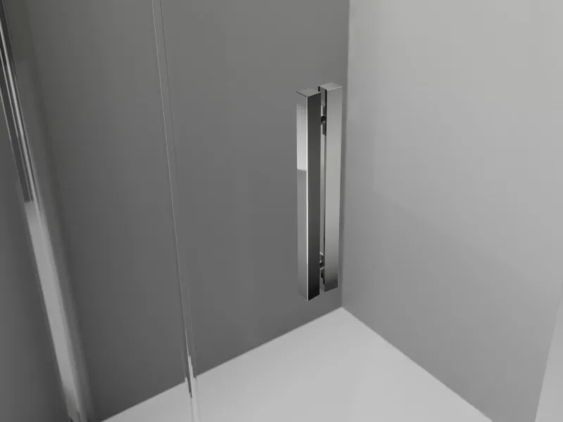 Mexen Exo, sprchový kút so skladacími dverami 100 x 110 cm, číre sklo, chrómový profil, 816-100-110-01-00