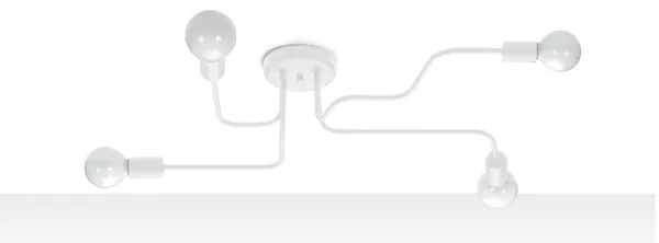 Sollux SL.1442 - Prisadený luster VECTOR 4xE27/15W/230V biela