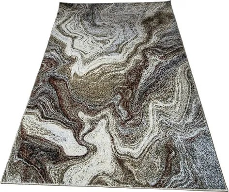 Hnedý koberec s abstraktným vzorom Villa 859 – rôzne rozmery Rozmer: 160x220 cm