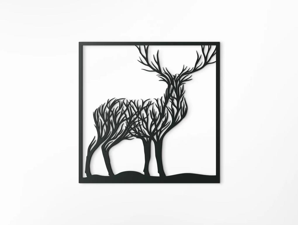 drevko 3D obraz Jeleň a stromy