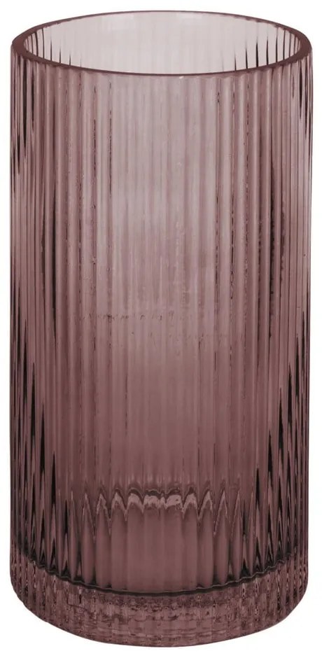 Hnedá sklenená váza PT LIVING Allure, výška 20 cm