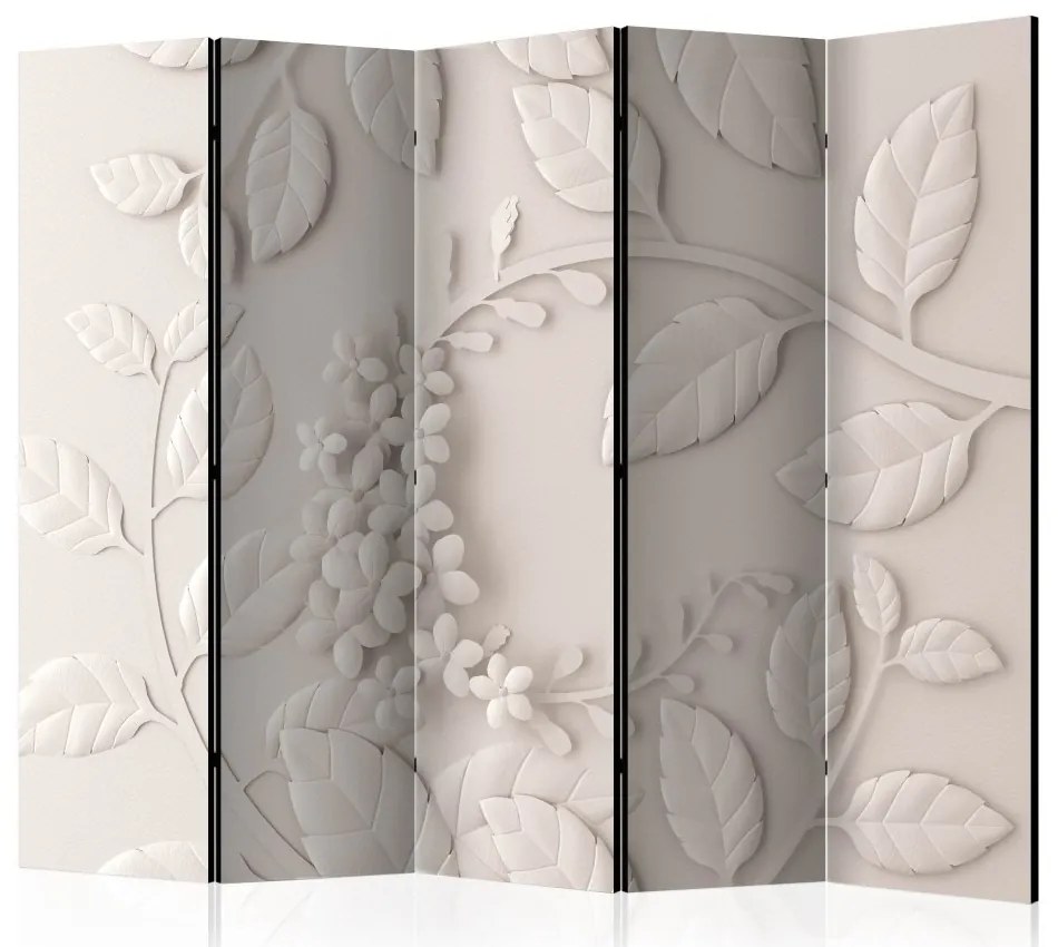 Artgeist Paraván - Paper Flowers (Cream) [Room Dividers]