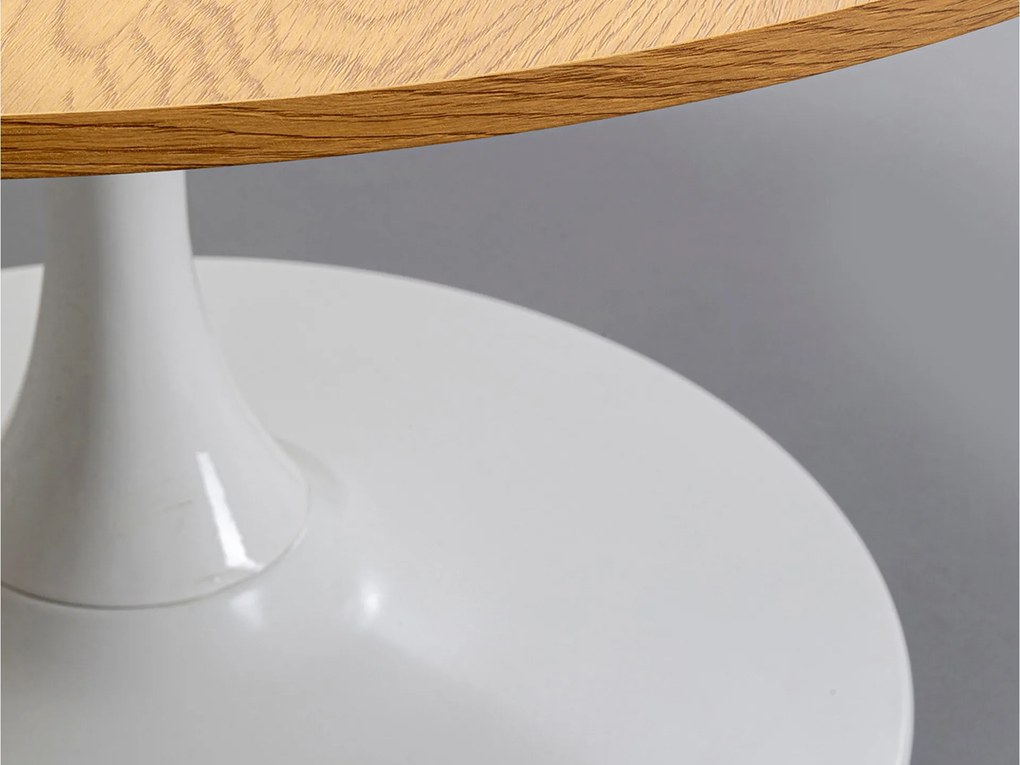 Schickeria Oak konferenčný stolík biely Ø80 cm