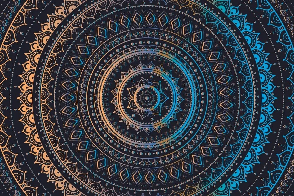 Tapeta Mandala so vzorom slnka - 150x100