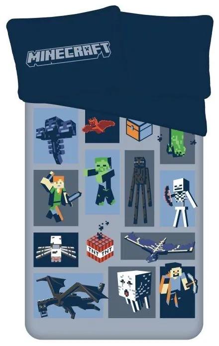 JERRY FABRICS -  JERRY FABRICS Obliečky Minecraft Emblematic micro Polyester - mikrovlákno, 140/200, 70/90 cm