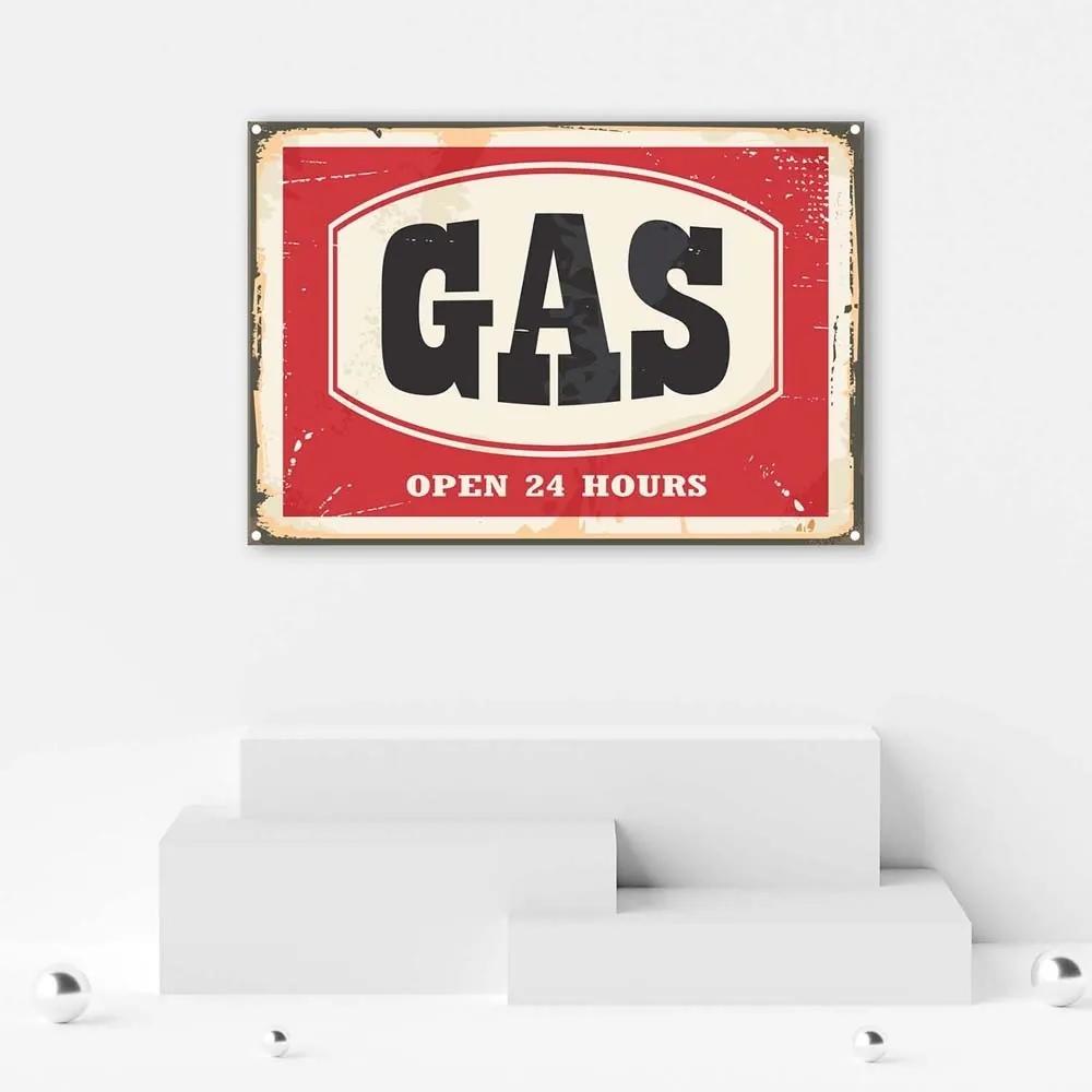 Obraz na plátně Retro plynové znamení - 60x40 cm
