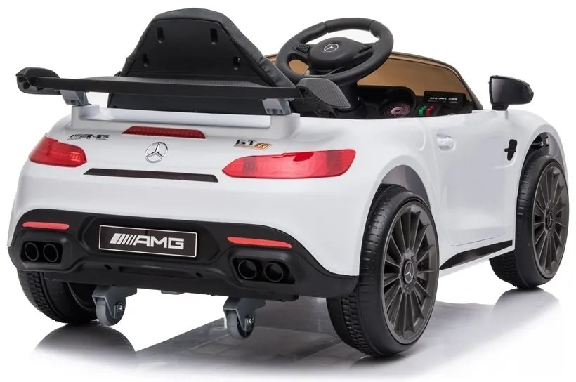 LEANTOYS ELEKTRICKÉ AUTÍČKO MERCEDES GT R - NELAKOVANÉ - BIELE - 2021  MOTOR 2X45W BATÉRIA 1 x 12V4,5Ah