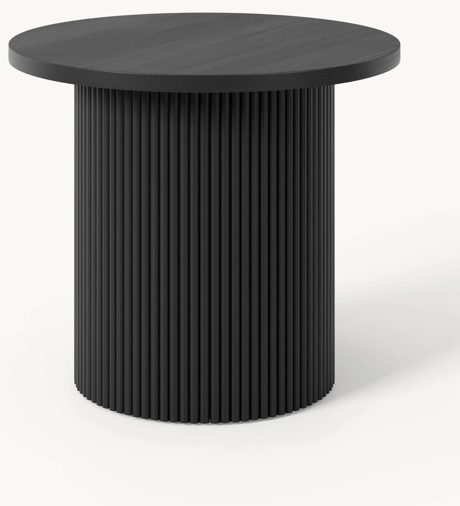 Okrúhly drevený pomocný stolík Nele