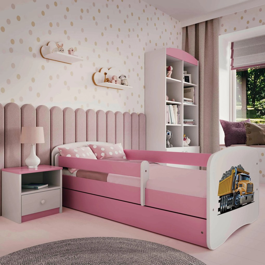 XXXLutz POSTEĽ PRE DETI A MLÁDEŽ 80/160 cm, biela, pink MID.YOU - Detské izby - 002142000240