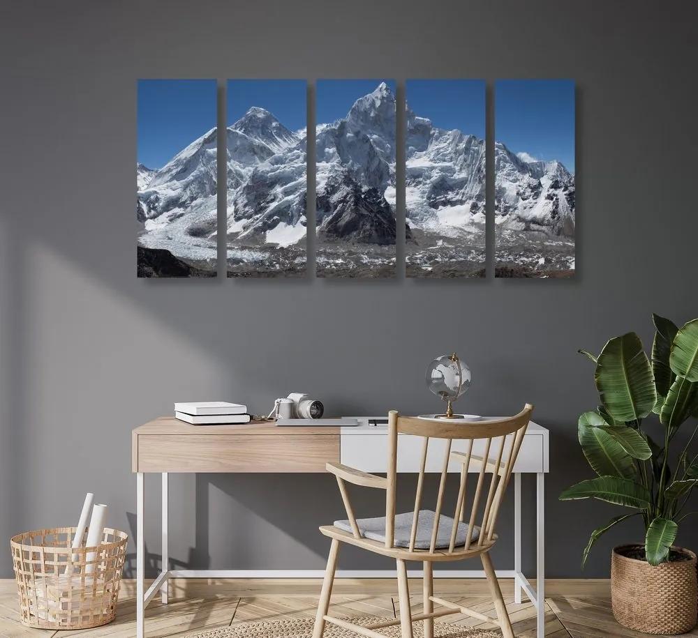5-dielny obraz nádherný vrchol hory - 200x100