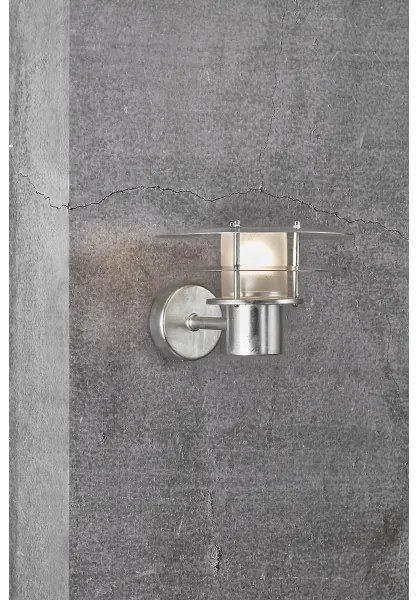 Nordlux - Vonkajšie nástenné svietidlo BASTIA 1xE14/12W/230V IP54 matný chróm