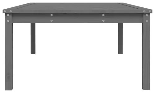 vidaXL Záhradný stolík sivý 121x82,5x45 cm borovicový masív-