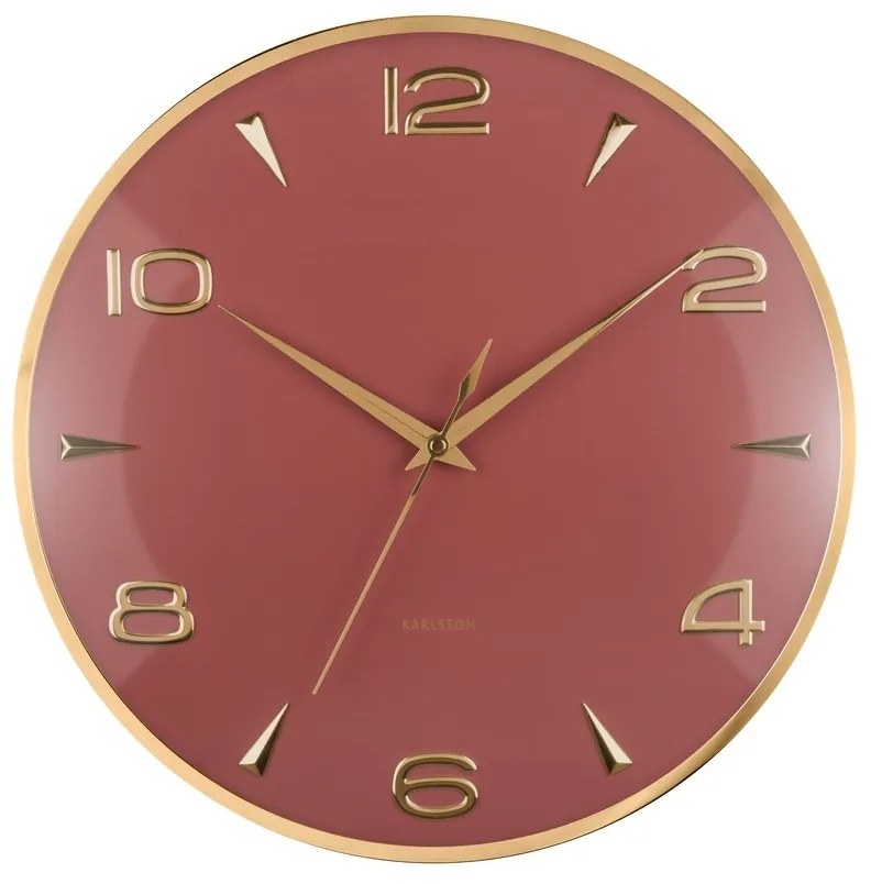 Karlsson 6017RD dizajnové nástenné hodiny červená,pr.  40 cm