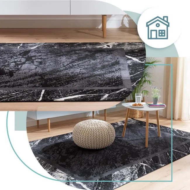 Koberec Arte Norwalk Marble čierny