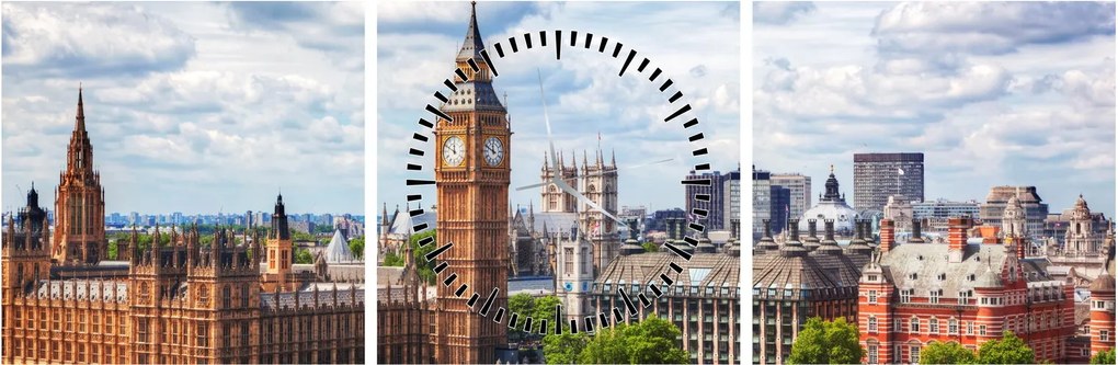Obraz - Big Ben (s hodinami) (90x30 cm)