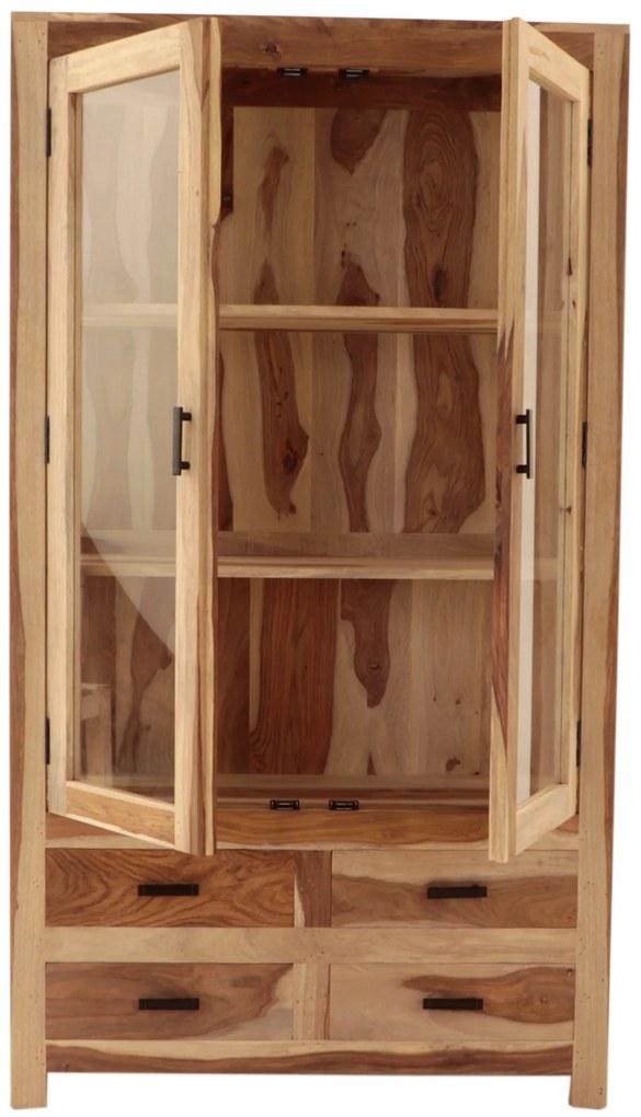 furniture-nabytek.cz - Dřevěná vitrína z masivu palisandr 100x180x45
