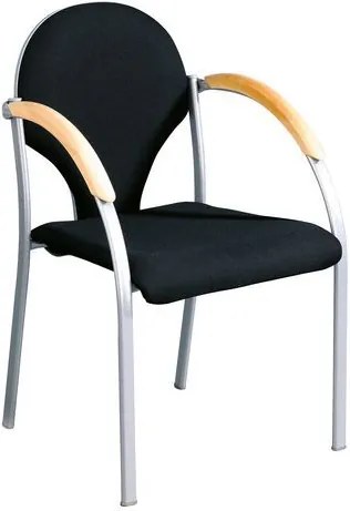 Konferenčná stolička Neo Silver, čierna