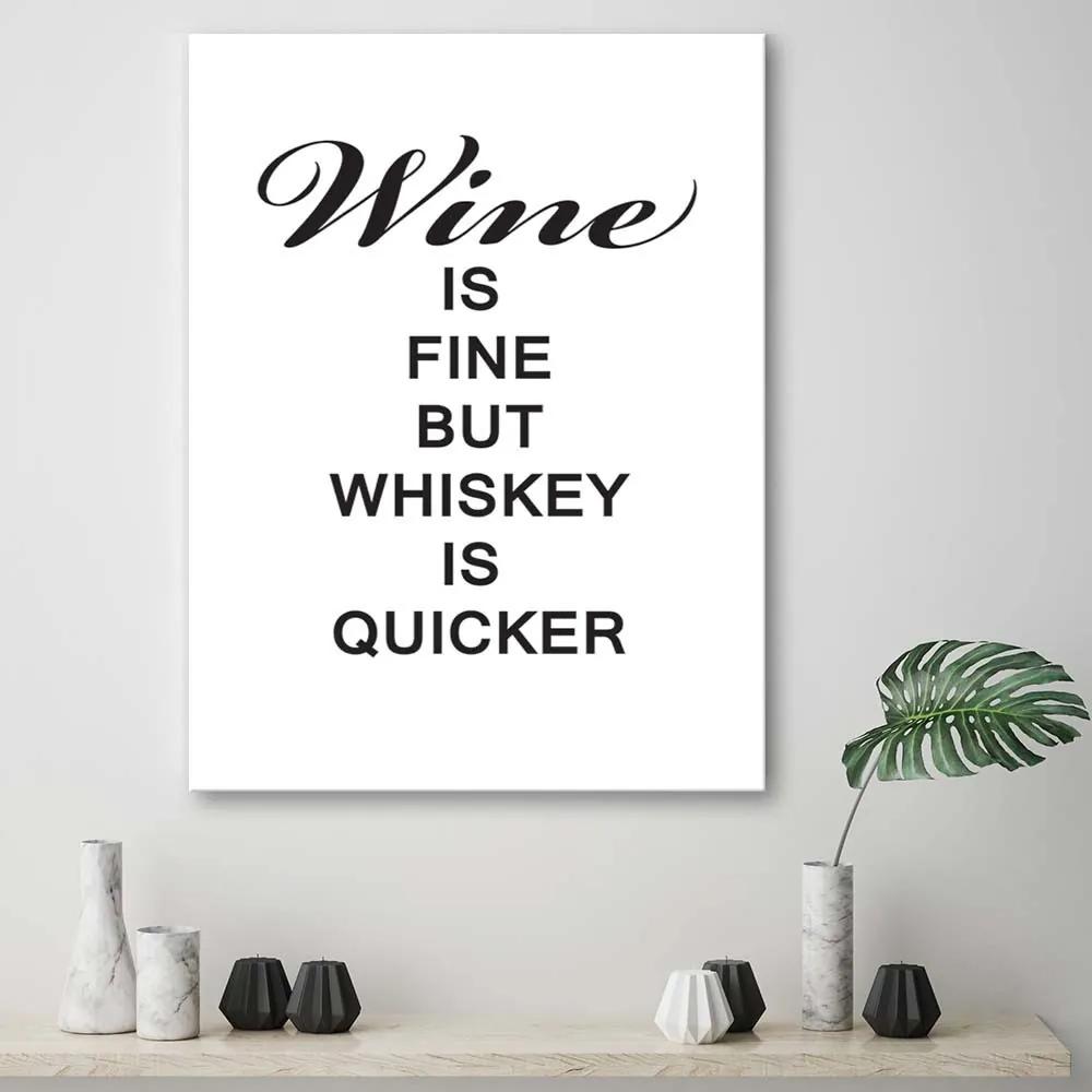 Obraz na plátně Whisky víno - 40x60 cm