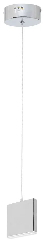 Závesné svietidlo Cuadra, 1x chrómové kovové tienidlo, ch