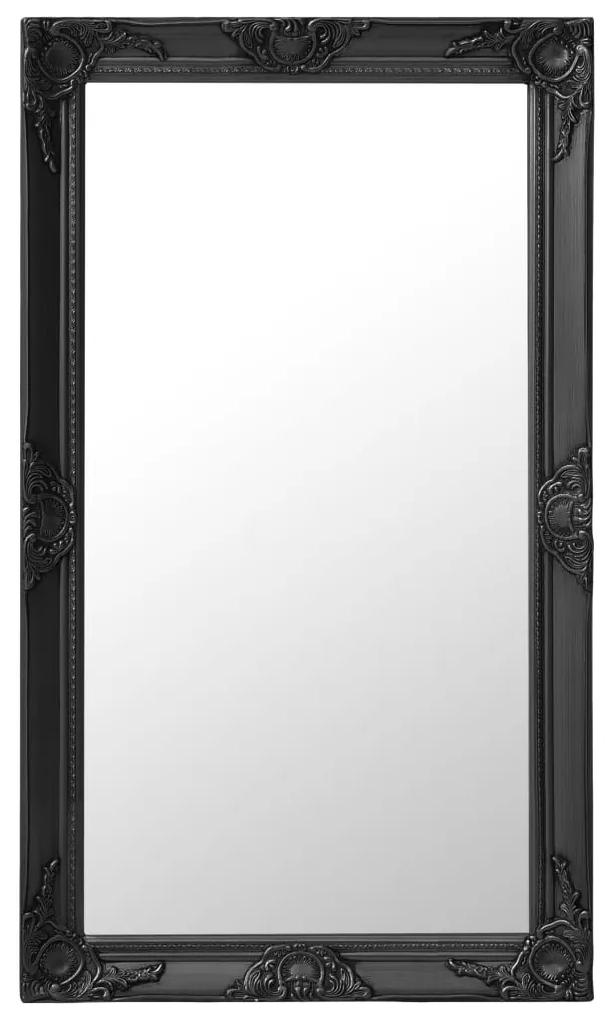 Nástenné zrkadlo v barokovom štýle 60x100 cm čierne 320343