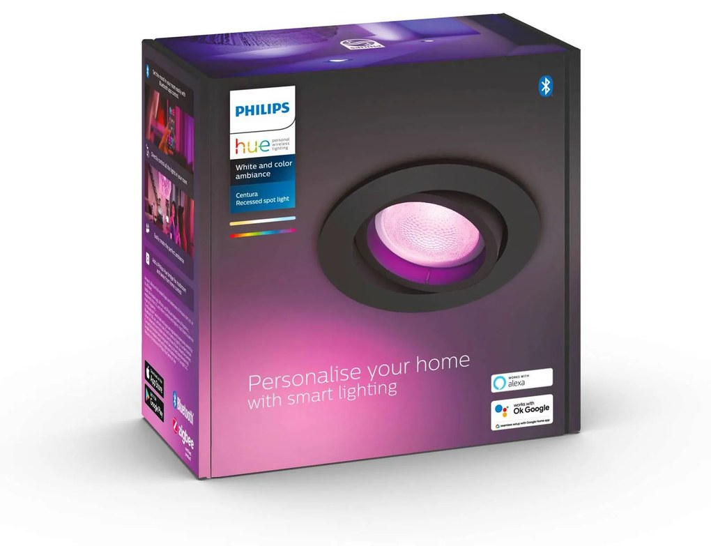 Philips Hue Centura zapustené LED okrúhle, čierna