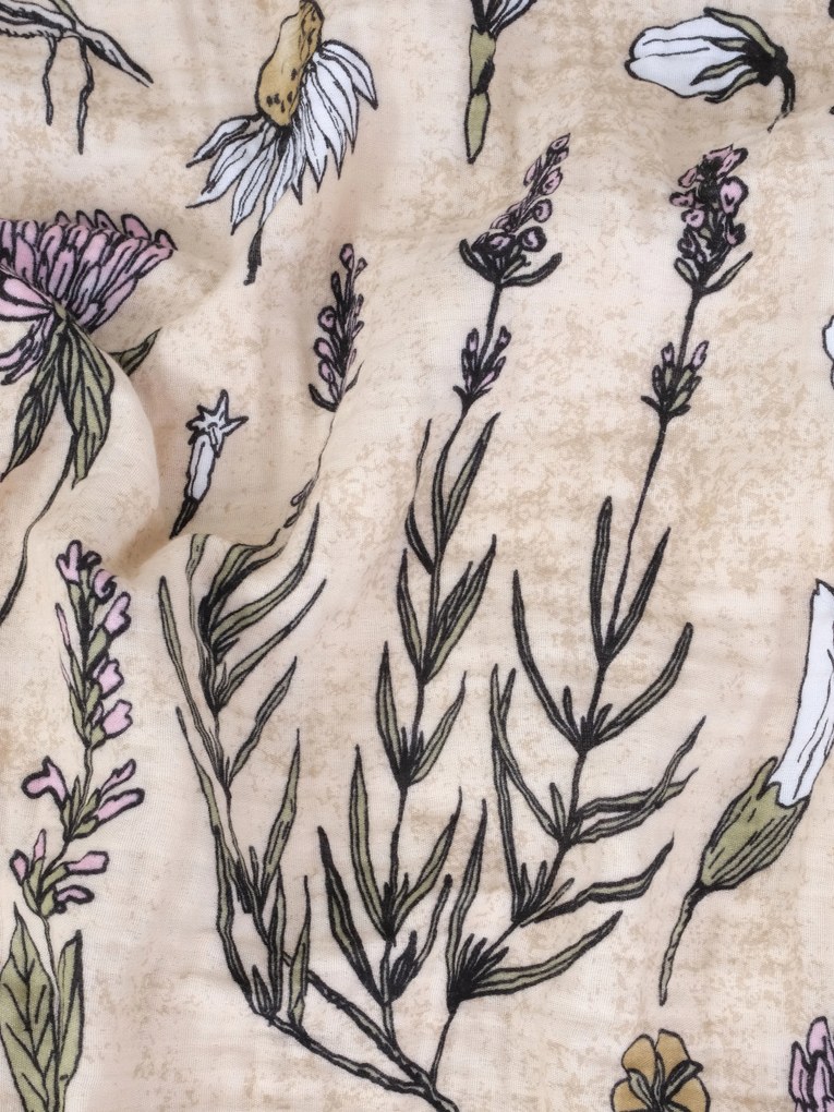 Mušelínová obliečka na vankúš 70 × 90 cm – Herbár