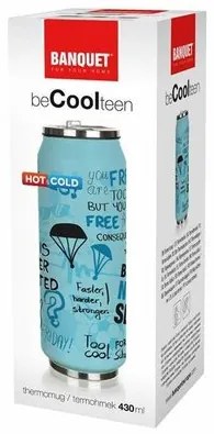 Banquet Termoska BE COOL Teenager Boys 430 ml, modrá