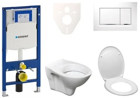 Cenovo zvýhodnený závesný WC set Geberit do ľahkých stien / predstenová montáž + WC S-Line S-line Pro 111.300.00.5ND5, 1 ks