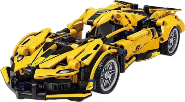 Stavebnica auta SUPERCAR No.J2012 žltá - 422 dielikov