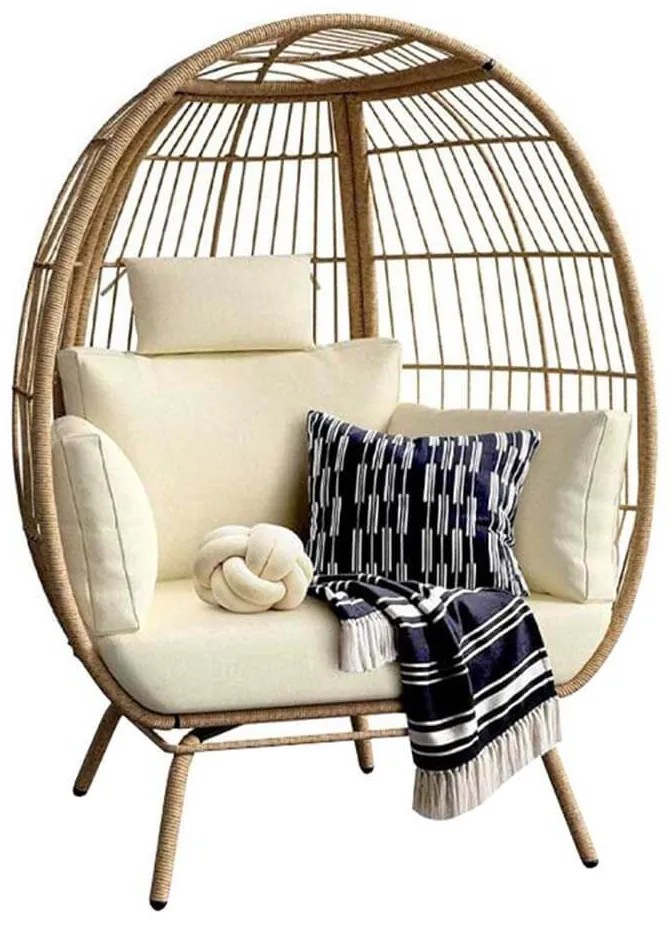 Prútené kreslo s vankúšikmi