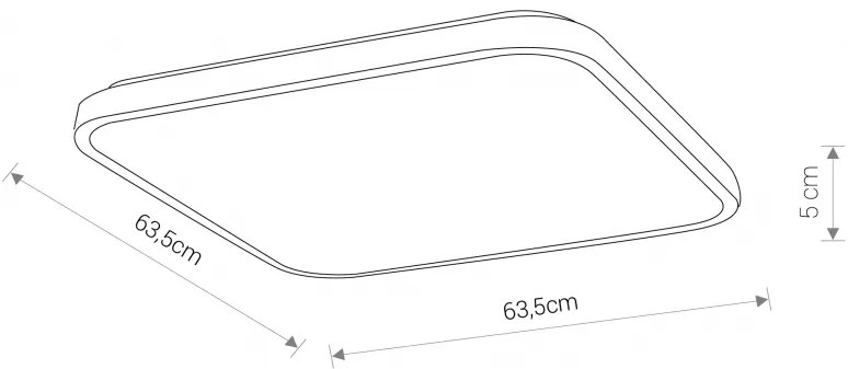 LED stropné svietidlo Nowodvorski 8136 AGNES SQUARE 4000 K čierna