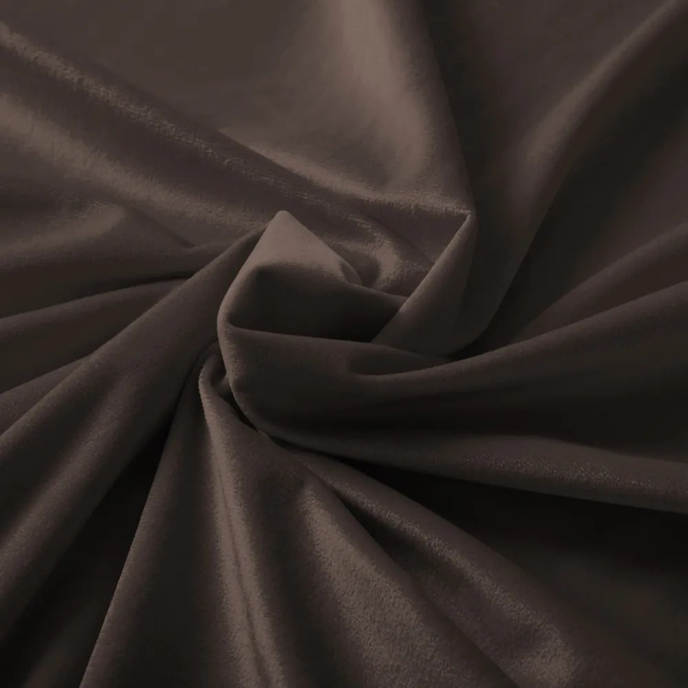 Biante Zamatový behúň na stôl Velvet Prémium SVP-016 Tmavo hnedý 35x180 cm