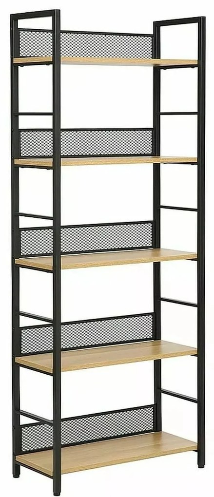 Regál Surový R5 154 cm dub prírodný/čierny