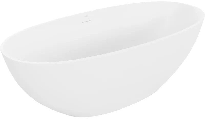 Mexen Bari, voľne stojaca vaňa z konglomerátu 165 x 75 cm, biela matná, 57221657500