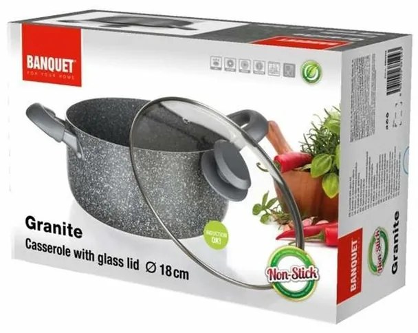 Banquet Hrniec s nepriľnavým povrchom Granite, 18 x 8,5 cm, 18 cm