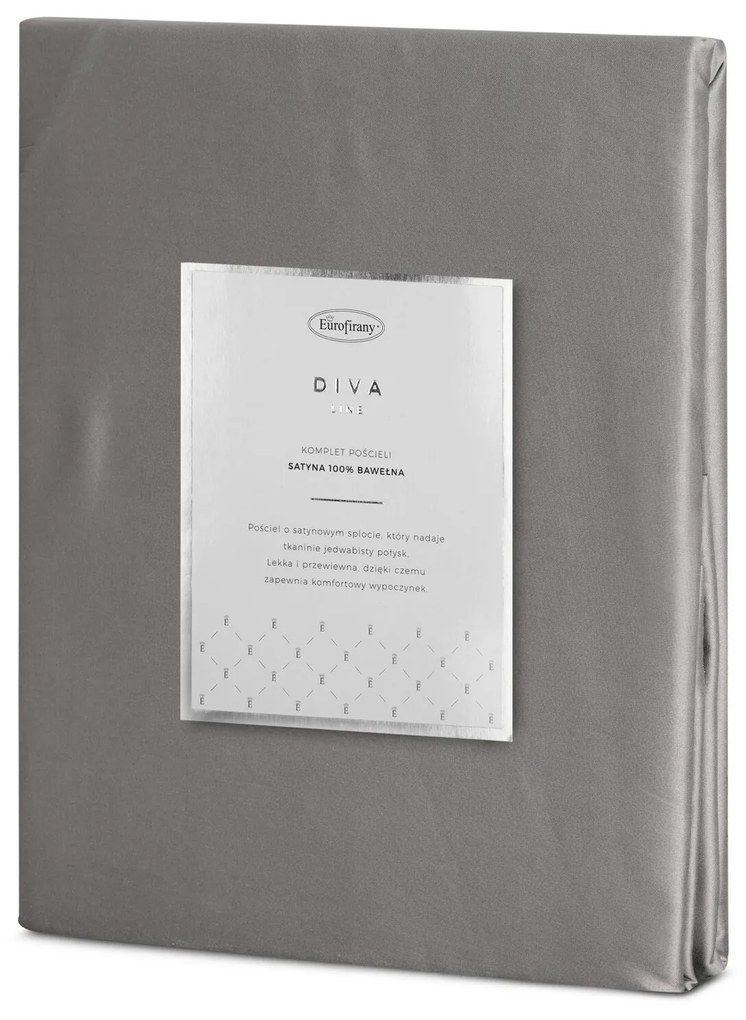 SATÉNOVÉ OBLIEČKY DINA 200X220 CM, 2KS 70X80 CM SIVÉ