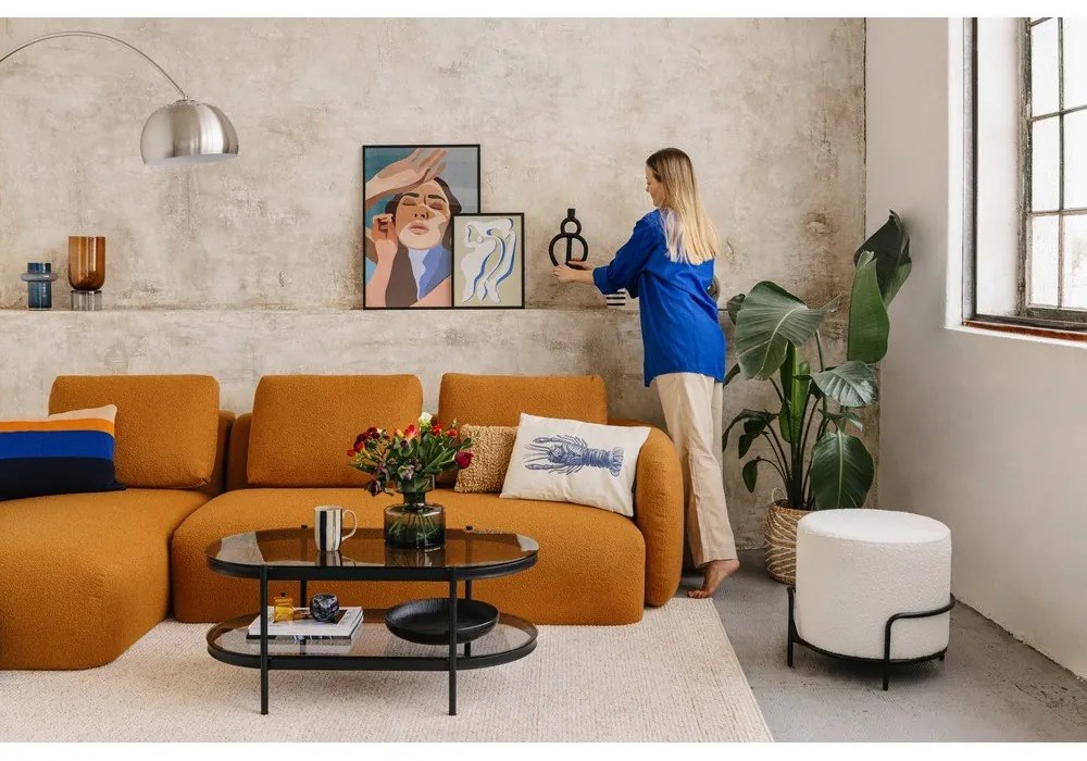 Sivohnedá rohová pohovka z textílie buklé (ľavý roh) Imola – Bonami Selection