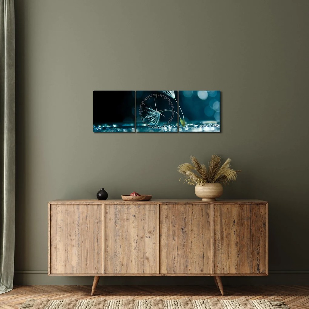 Obraz - Makro (s hodinami) (90x30 cm)