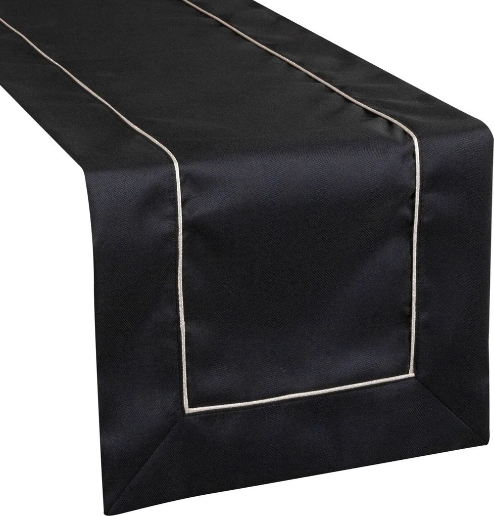 OBRUS MADELE 40X140 CM ČIERNY